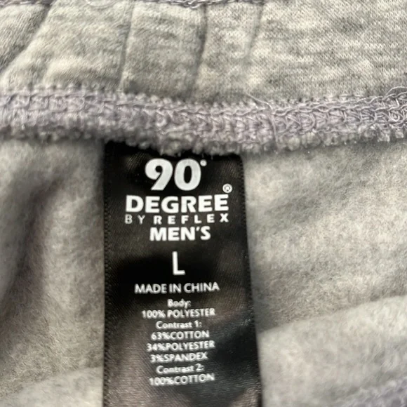 90 Degree Men's Heather Grey Jogger Pants with Gray Drawstring/NWT/L - Picture 8 of 14